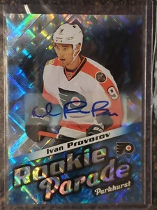 2016-17 Parkhurst IVAN PROVOROV Rookie Parade BLUE Auto RP22 Philadelphia Flyers - Picture 1 of 2