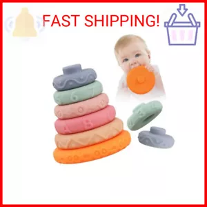 6 Pcs Stacking Rings Soft Toys for Babies Newborn 0-18 Months 1 Year Old Girls B - Picture 1 of 2