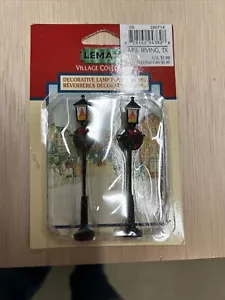 Vintage Lemax Village Collection Lamp Set-Christmas Village Accessories 94382A - Picture 1 of 4