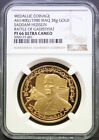 Pièce d'or Irak 1980 Saddam Hussein bataille de Qadisiyah (Gadissyiat) NGC 66