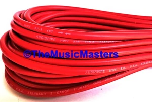 8 Gauge 10ft Red Auto PRIMARY WIRE 12V Auto Wiring Car Power Remote Cable - Picture 1 of 6