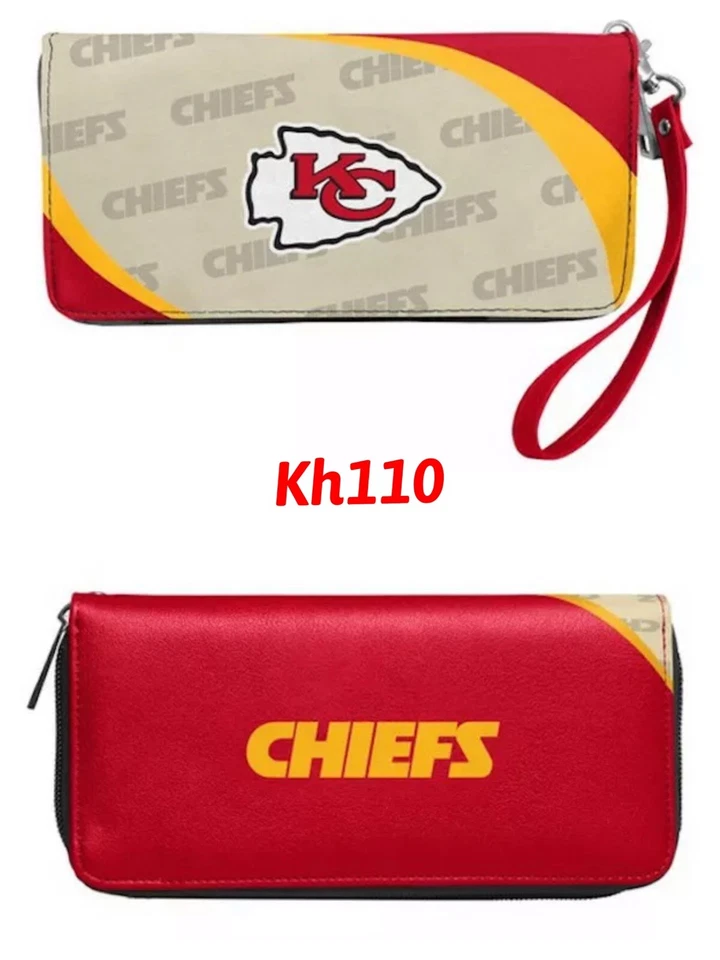 Kansas City Chiefs Curve Zip Organizer Clutch Wallet Ladies Womens Wristlet NFL