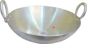 New Aluminum Cooking Wok Deep Frying Pan Cooking Pot Fry Kadai With Handles 4 Lt - Picture 1 of 1