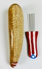 Guiro Puerto Rico 8”- 10” Corte Diamanté  Con Bandera Y Puyero Puerto Rico Flag