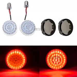 Luces intermitentes traseras de señal de giro LED de 2"" 1157 + cubierta de lente de humo para Harley - Imagen 1 de 13