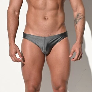 Trajes de baño para hombre ajustados de borde estrecho brillante sólidos simples S3210 - Imagen 1 de 22