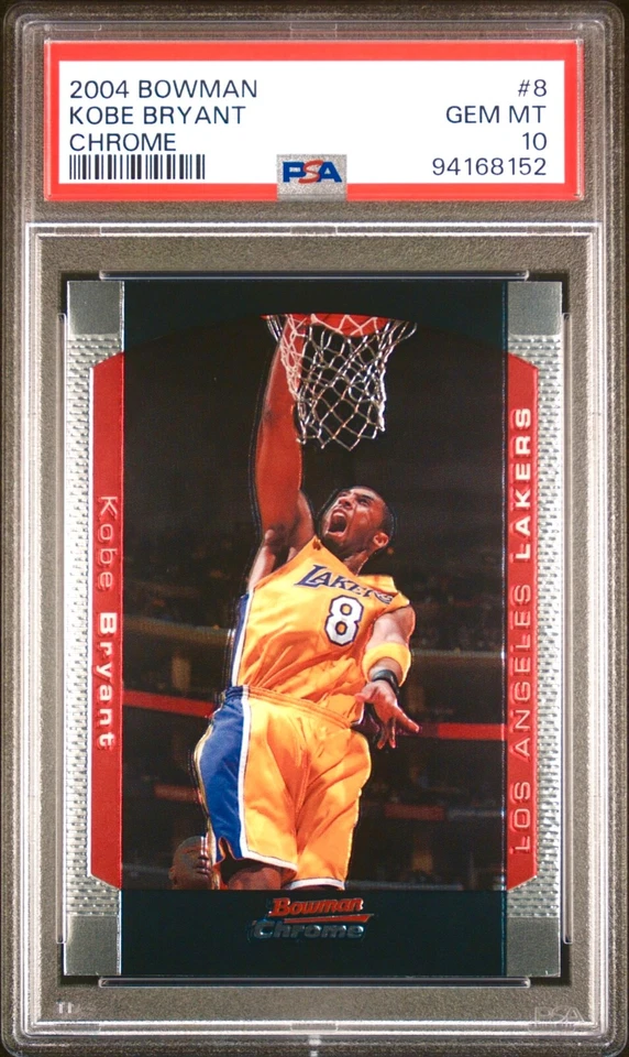 科比·布莱恩特 罕见 BOWMAN CHROME 投资 SSP 湖人名人堂 ROY PSA 10 — 第 1/2 张图片