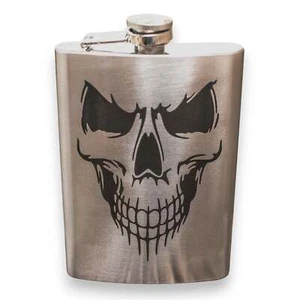 8oz Evil Skull Stainless Steel Flask - Bild 1 von 3