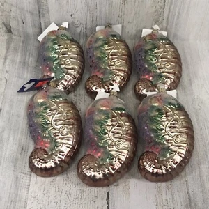Lauscha Glas Creation Cornacopia Shaped Glass Holiday Ornaments Made in Germany - Picture 1 of 7
