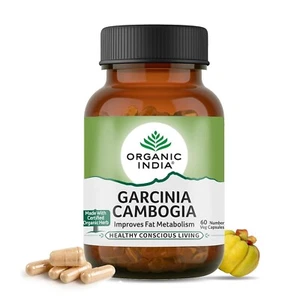 ORGANIC INDIA Garcinia Cambogia 60 Capsule mprove Fat Metabolism & Weight-Loss - Picture 1 of 8