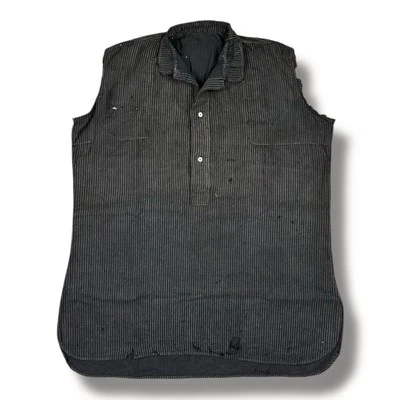 Vintage 1920s 30s Black Wabash Chambray Work Shirt Men’s Size XL Farm Workwear - Image 1 of 4