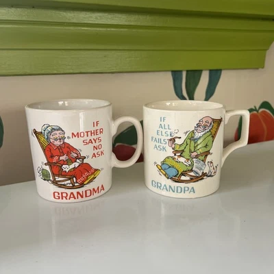 Винтажный бабушка дедушка матч кружка комплект новинка керамическая кофейная кружка Японии, подарок - Изображение 1 из 4