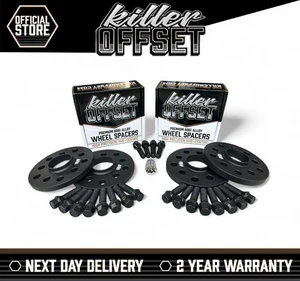 Separadores de rueda Killer negros 12 mm 15 mm BMW 5x112 66,6 G20 G22 G80 G81 G82 G30 G12 - Imagen 1 de 6