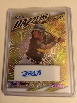 2023 Leaf VIVID Juan Brito #1/6 Dazzling Performers AUTOGRAPH #DP-JB1 Rookie - Image 1 of 2