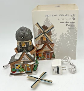 DEPARTMENT 56 NANTUCKET TULIPS & GARDEN 4040954 NEW ENGLAND VILLAGE WINDMILL - Picture 1 of 7