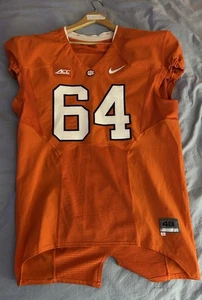 2018-22 Clemson Tigers #64Game Used OrangeJersey Name Plate Removed Size 48Large - Picture 1 of 5