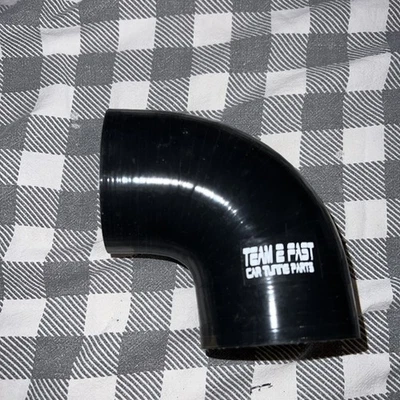 90° Silikonschlauch Schwarz 51mm Ladeluft Ladeluftkühler Team E Fast Bogen 50mm  - Bild 1 von 3