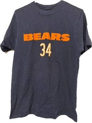 Walter Payton Chicago Bears Men Adult Small Shirt 34 NFL Blue Reebok - Imagem 1 de 4