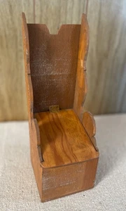 VTG Wooden Free Standing Salt Box Storage Cottage Farmhouse Primitive 10.5” - Picture 1 of 11