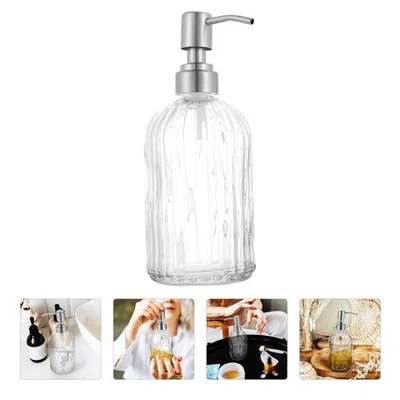  Dishwashing Liquid Dispenser Bathroom Soap Pump Clear Bottles with - image 1 of 4