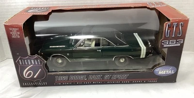 Highway 61 1968 Doge Dart GT Sport 1:18 GTS 383 4 barriles verde Foto 1 de 4