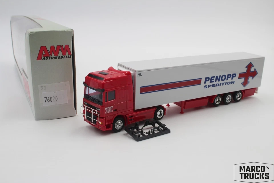 AWM DAF 95 XF SSC refrigerated semi-trailer truck "Penopp Spedition" 76020 1:87  - Image 1 of 1