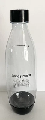 Botella de soda stream botella de soda litro 1 L negra nueva bebida burbujeante de gran tamaño Foto 1 de 4