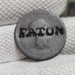 1806 Half Penny Counter Stamped EATON Brunk E-38 Silver Plater ? - Picture 1 of 5