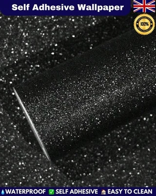 Glitter Look Vinyl Cover Self Adhesive Wrap for Kitchen Worktop & Cupboard - Image 1 of 4