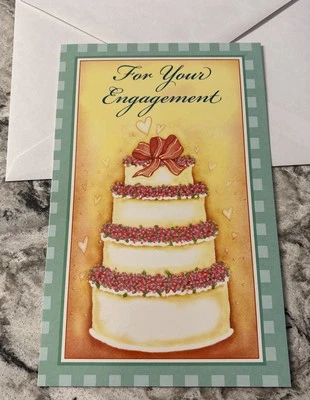 STOCKWELL GREETING CARDS For Your Engagement Wishes Lifetime Of Love 5”x7.75" Stockwell Greeting Card