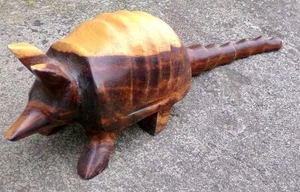 Hand Carved Ironwood Armadillo 6" Figurine - Picture 1 of 1
