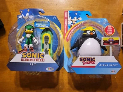 LOTE Sonic the Hedgehog JET THE HAWK J BOARD GIGANTE PECKY GOAL POST Jakks Pacific Foto 1 de 4