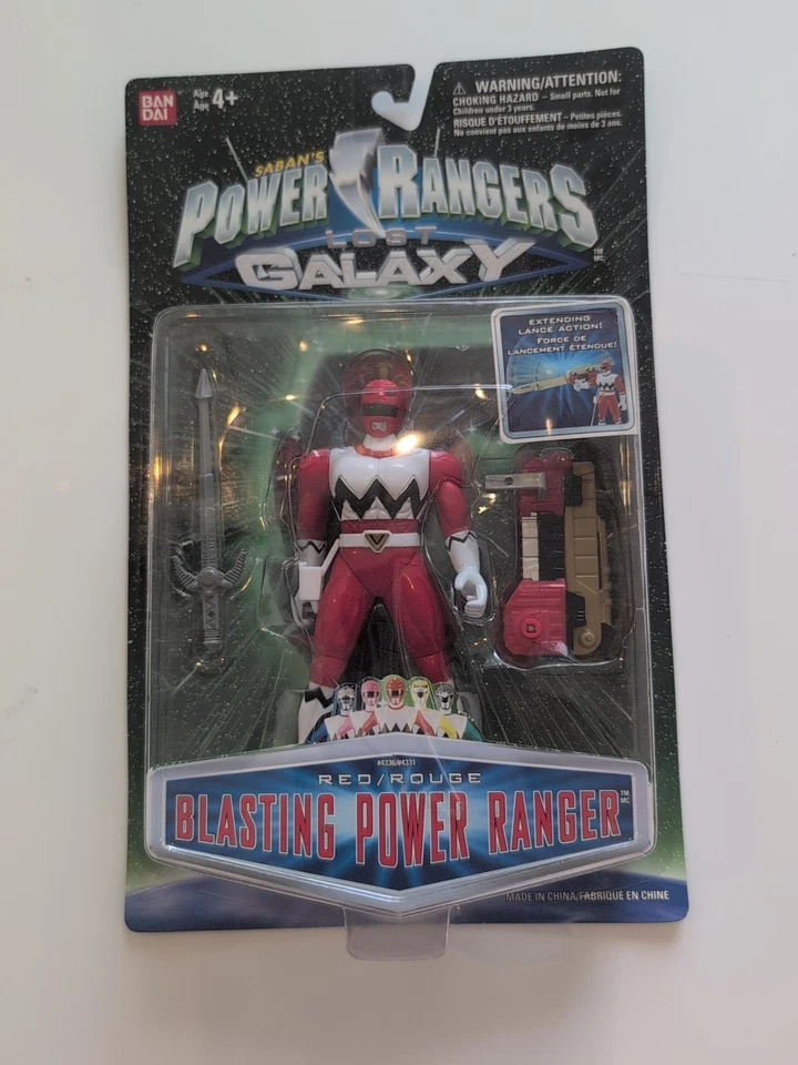 Power Rangers Lost Galaxy Red/Rouge Action Figure Bandai 1998 COMPLETE - Image 1 of 4