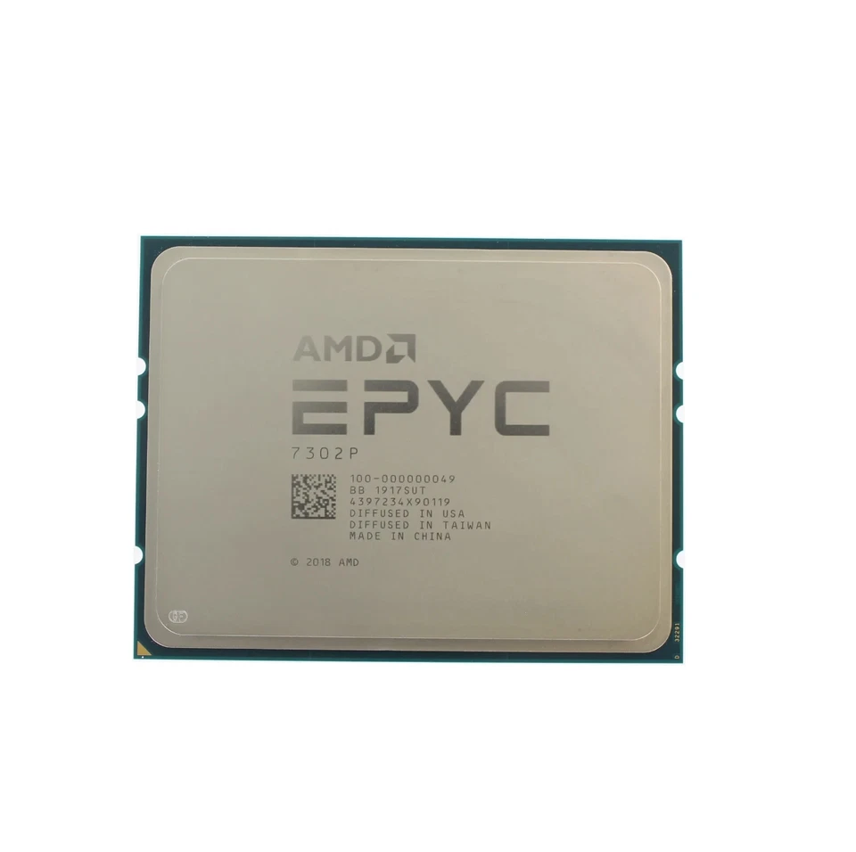 AMD EPYC 7302P processor 16 cores 3.0GHz CPU 100-000000049 UNLOCKED FULL VERSION - Image 1 of 1