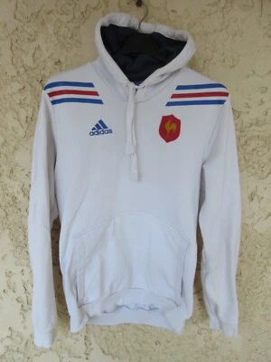 Sweat à capuche QUINZE DE FRANCE ADIDAS blanc FFR shirt rugby XS - Photo 1/4