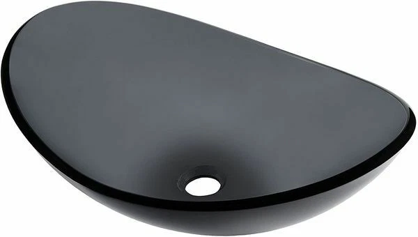 Fregadero de baño Novatto TIS-324G Bigio vaso de vidrio, gris transparente Foto 1 de 1