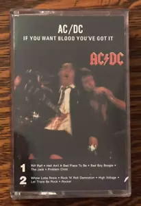 CASSETTE TAPE~ ACDC~ 1978~ IF YOU WANT BLOOD, YOU'VE GOT IT - Picture 1 of 7