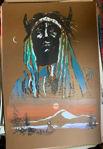 PÓSTER DE ARTE ORIGINAL PANTALLA DE SEDA DE LOS AÑOS 70 DE EARL NEWMAN - Imagen 1 de 8
