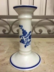 Taper Candle Holders With Blue Floral Blue Designs Made In Portugal - Picture 1 of 12