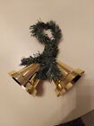 Christmas Door Decore Two Bells With Garland Hanger 