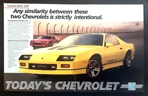 Chevrolet Camaro IROC Z28 1985 cupé foto "Para la calle" anuncio impreso de 2 páginas - Imagen 1 de 1