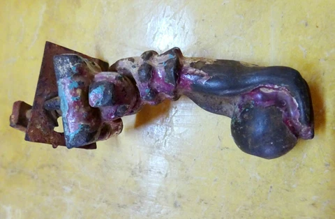 Victorian Hand Door Knocker Antique circa 1800 Cast Iron II ! Cover