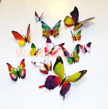 12 Stck. Schmetterling Wandaufkleber 3D Kunst Aufkleber Zuhause Kinder Zimmer Dekor Zum Selbermachen