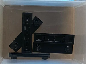 LEGO Parts - Black Plate 1 x 4 w 2 Studs - No 92593 - QTY 5 - Picture 1 of 1