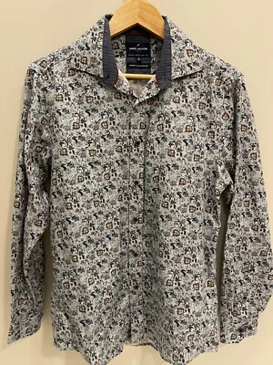 Daniel Hechter Paris Men's Button Up Long Sleeve Flip Cuff Dress Shirt SZ M - Image 1 of 4