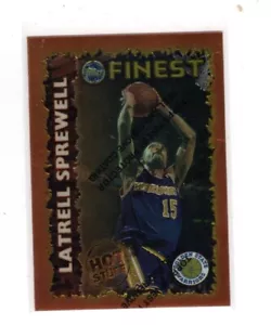 1995/96 Finest Hot Stuff Latrell Sprewell #HS6 Insert - Picture 1 of 1