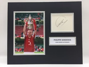 RARE Philippe Senderos Arsenal Signed Photo Display + COA AUTOGRAPH - Picture 1 of 3