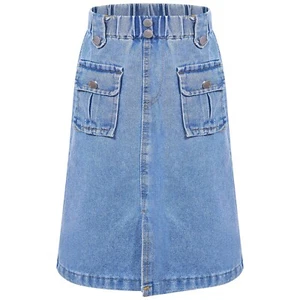 Kids Girls Skirt Fashion Split Summer Denim Oufit Streetwear Club Jean Holiday - Picture 1 of 18