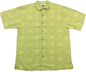 Camisa Tommy Bahama Abotonada Relax Seda Hawaiana Verde Tropical Campamento S/S Para Hombres M - Imagen 1 de 6