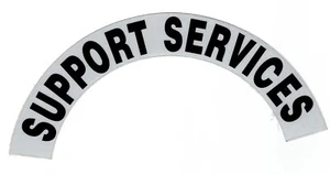 SUPPORT SERVICES Fire Department Reflective HELMET CRESCENT DECALS - A PAIR - Picture 1 of 1